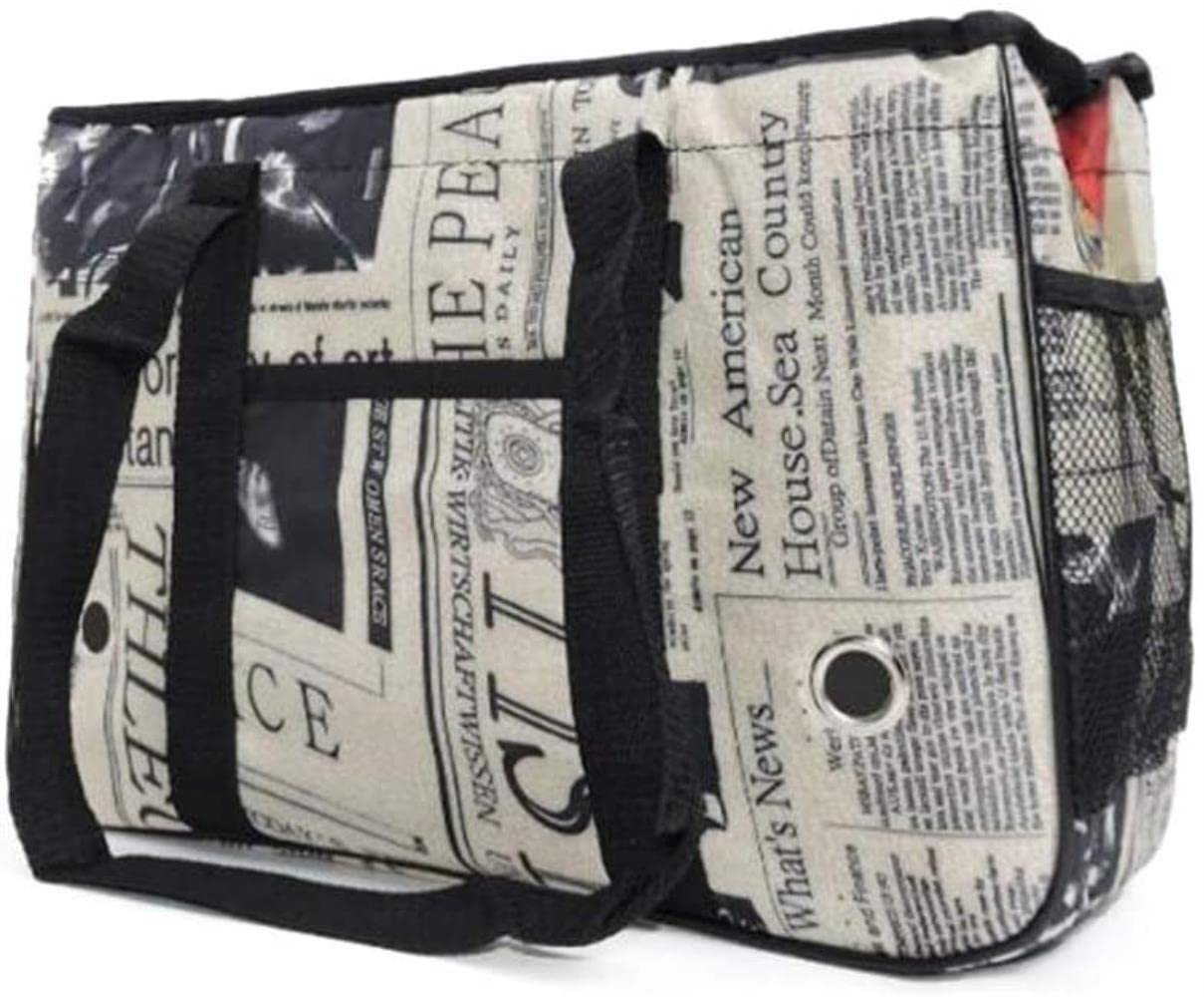 Borsa da Viaggio per Animali Domestici Borsa in Nylon Borsa da Trasporto per Gatti Borsa da Viaggio Zaino Borsa da Viaggio per Aereo Borsa a Tracolla (8 L 50x17x30cm)