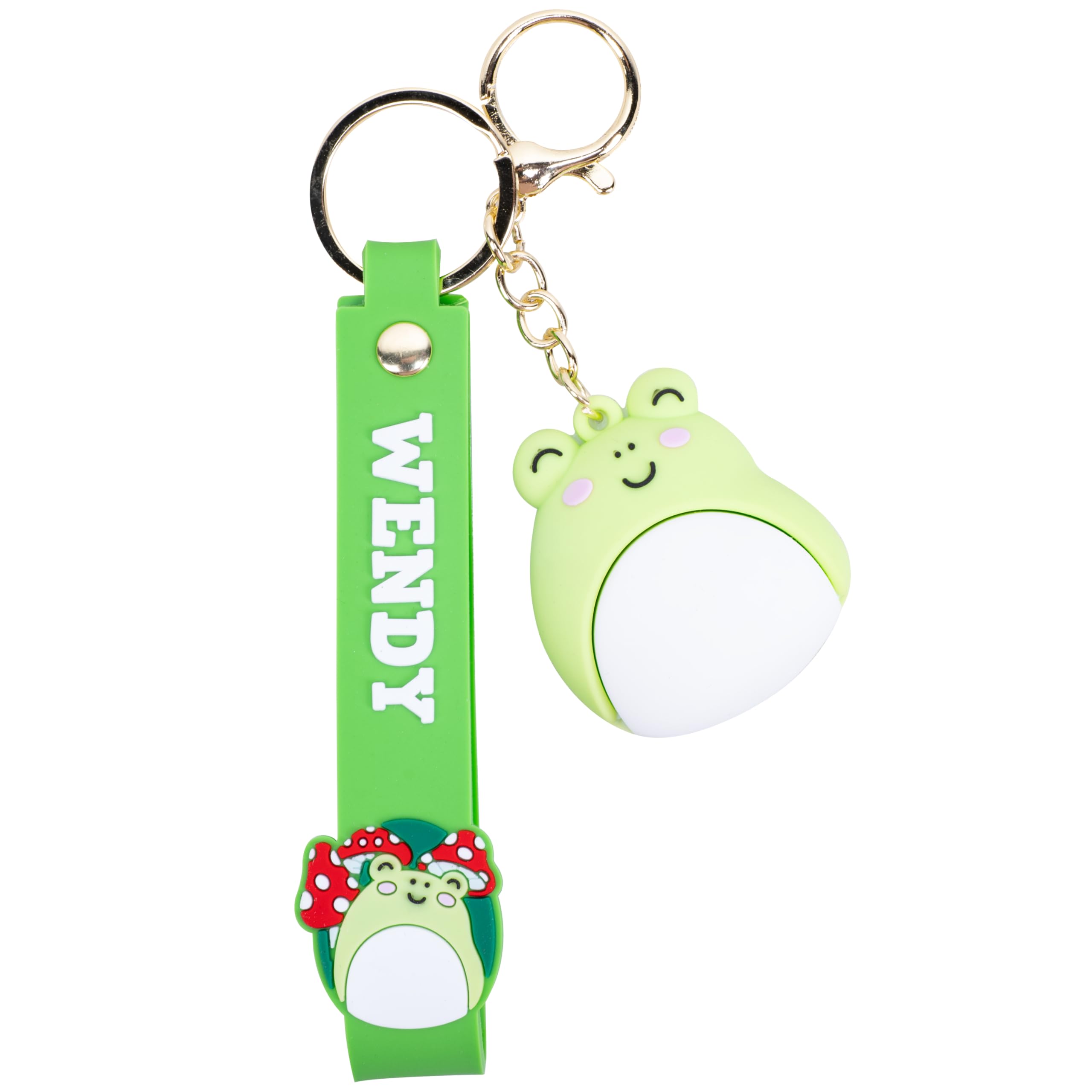 Fizz Creations Squishmallows Wendy Wristlet Keyring 3D Keychain with Charm & PVC Wrist Strap. Officially Licensed Squishmallows Key Ring