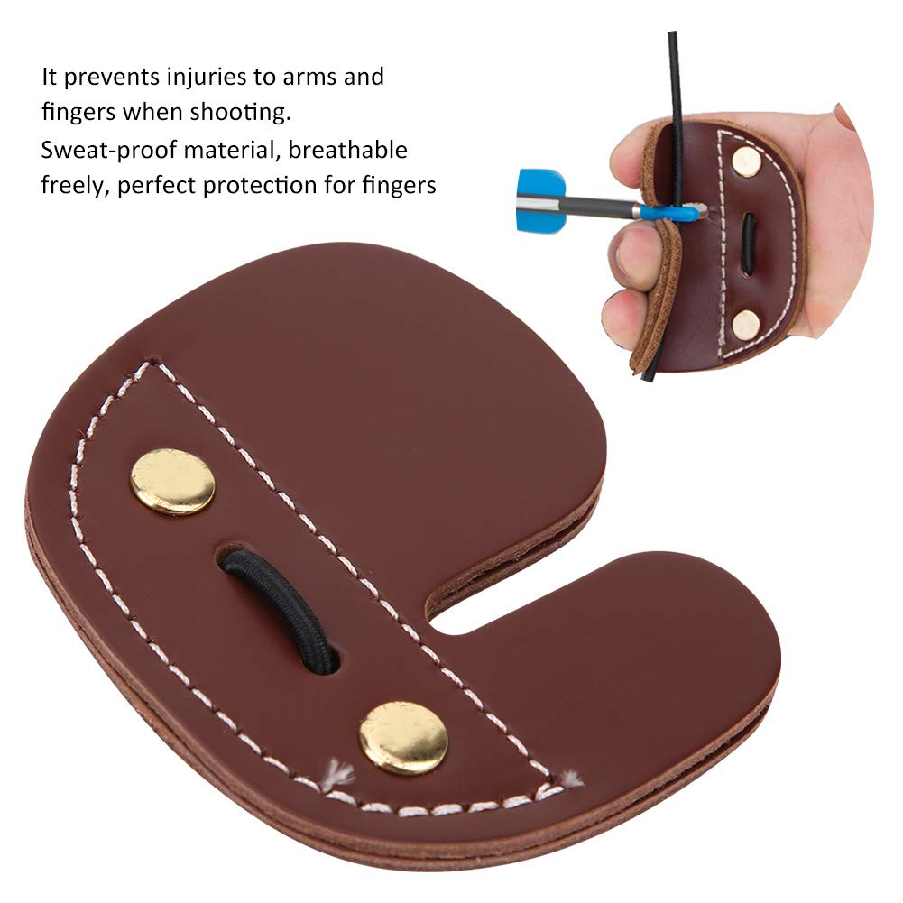 VGEBY Tiro con L'Arco Protezione per Le Dita Tiro con L'Arco Finger Tab Tiro con L'Arco Attrezzatura da Gioco Protezione per Le Dita Artificiale con Arco ricurvo Tradizionale