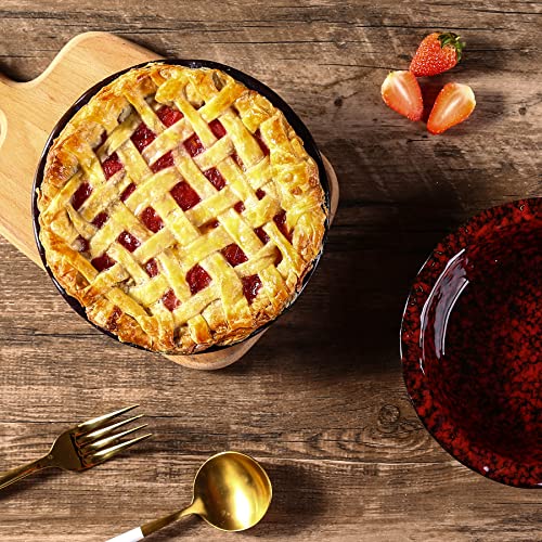 Siducal Ceramic Small Pie Pans 6.5 Inch For Baking, 12 Oz Mini Pie Pan Set, 2 Pack Individual Pie Dishes, Non-Stick Pie Plate, Round Pie Tins With Ruffled Edge, Reactive Glaze(Red Cliffs) #TOP3