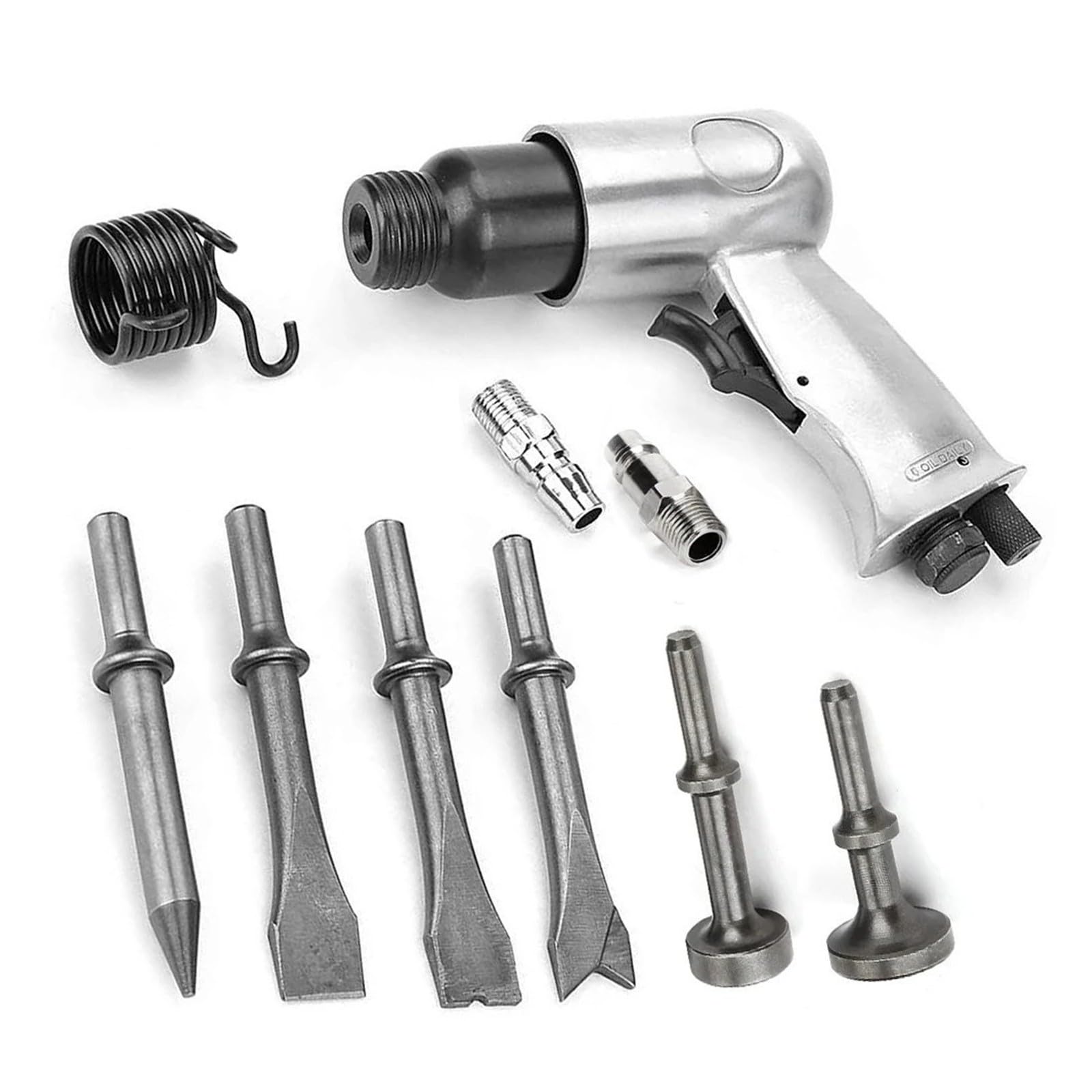 Martello Pneumatico, Pale a gas per pistola portatile professionale con martello ad aria compressa da 3/8 '' 150 mm piccola ruggine(150mm Air Shovel Set)