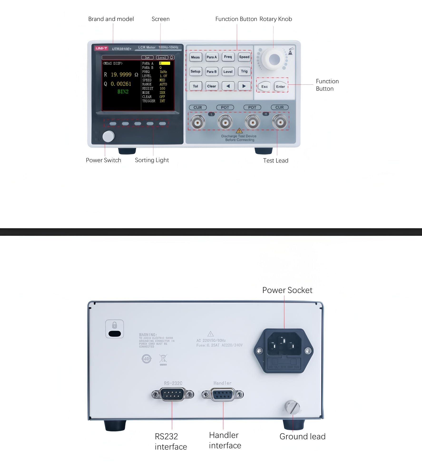 UNI-T UTR2810E+ LCR-Messgerät - Präzisions-LCR-Messgerät