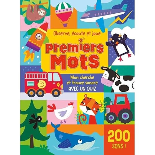 livre Premiers mots 200 sons - mon cherche et trouve sonore avec un quiz