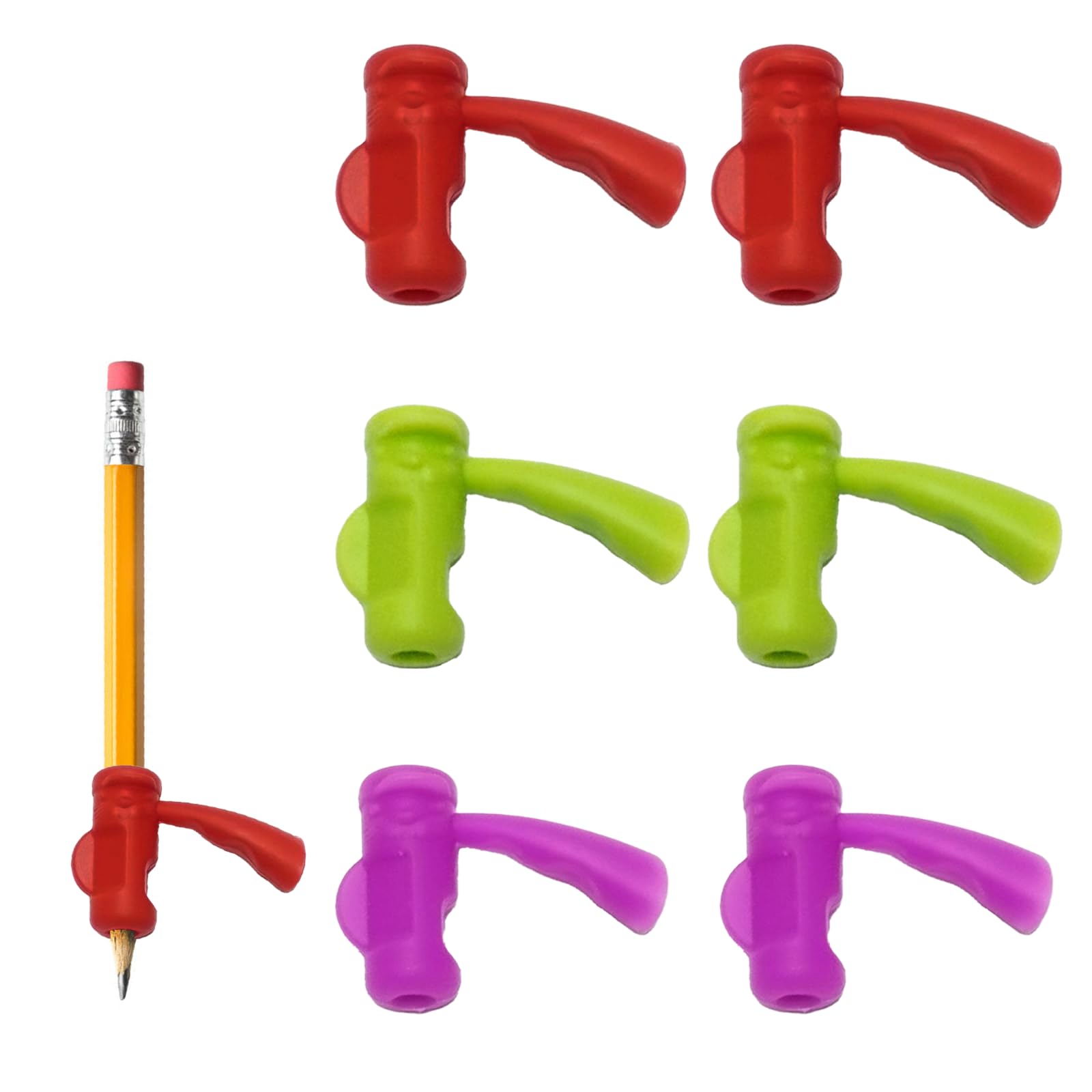 6Pcs Pencil Grippers, Toddler Pencil Grip Pencil Holder for Kids Learning Tool Stationery Aid Grip Posture Correction Device Pencil Gripper Kids for Writing Posture.