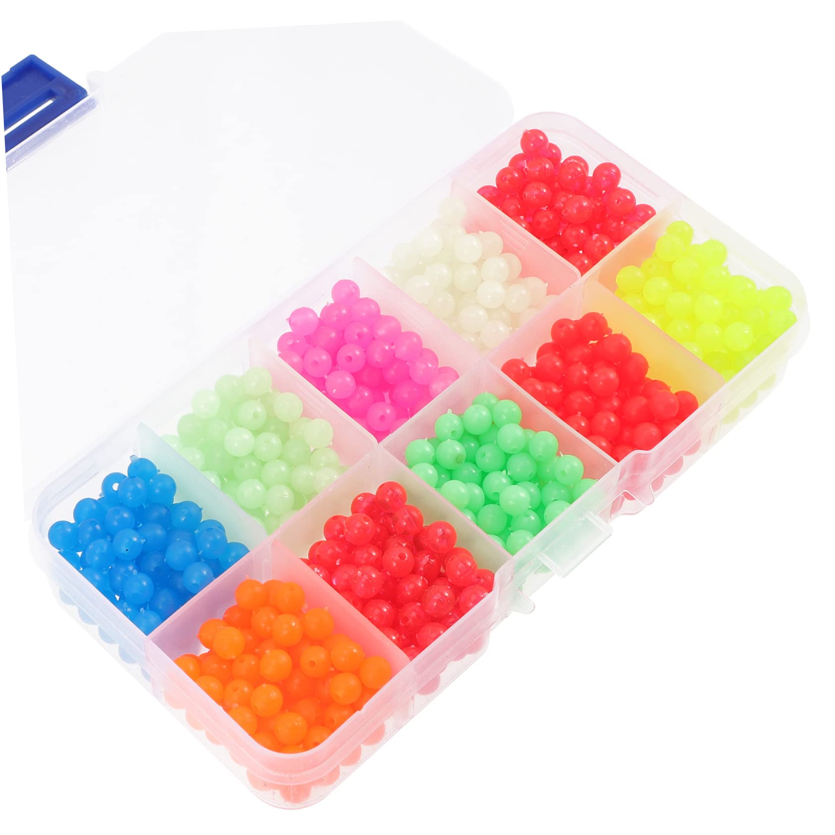 VANZACK 2000pcs Glow Fishing Beads Colorful Round Luminous Beads for Freshwater Saltwater Fishing for Enhanced Visibility