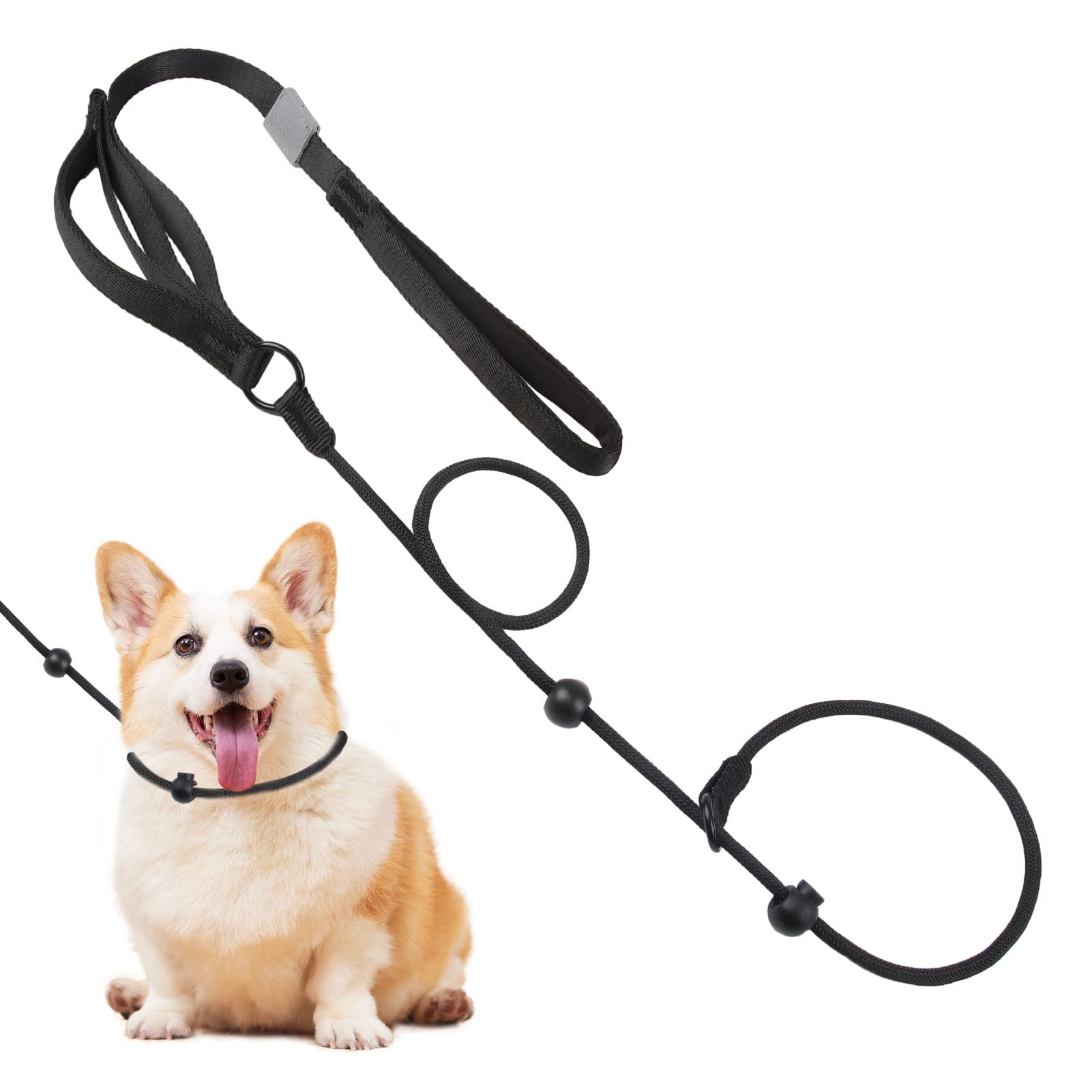 Slip Lead for Dogs Slip Collar for Dogs with Comfy Handle Adjustable Collar Dog Training Leads Perfect Walkable, Easy To Use
