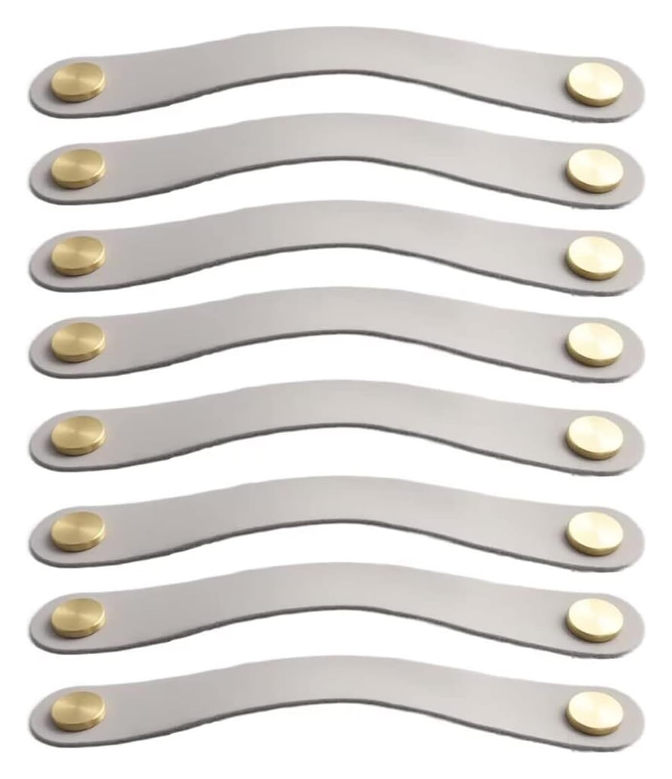 Lqzaxsrdr Grey Leather Handles, Leather Cabinet Handles Multicolor Multiple Sizes Set Of 8(,Hole Distance 128Mm)
