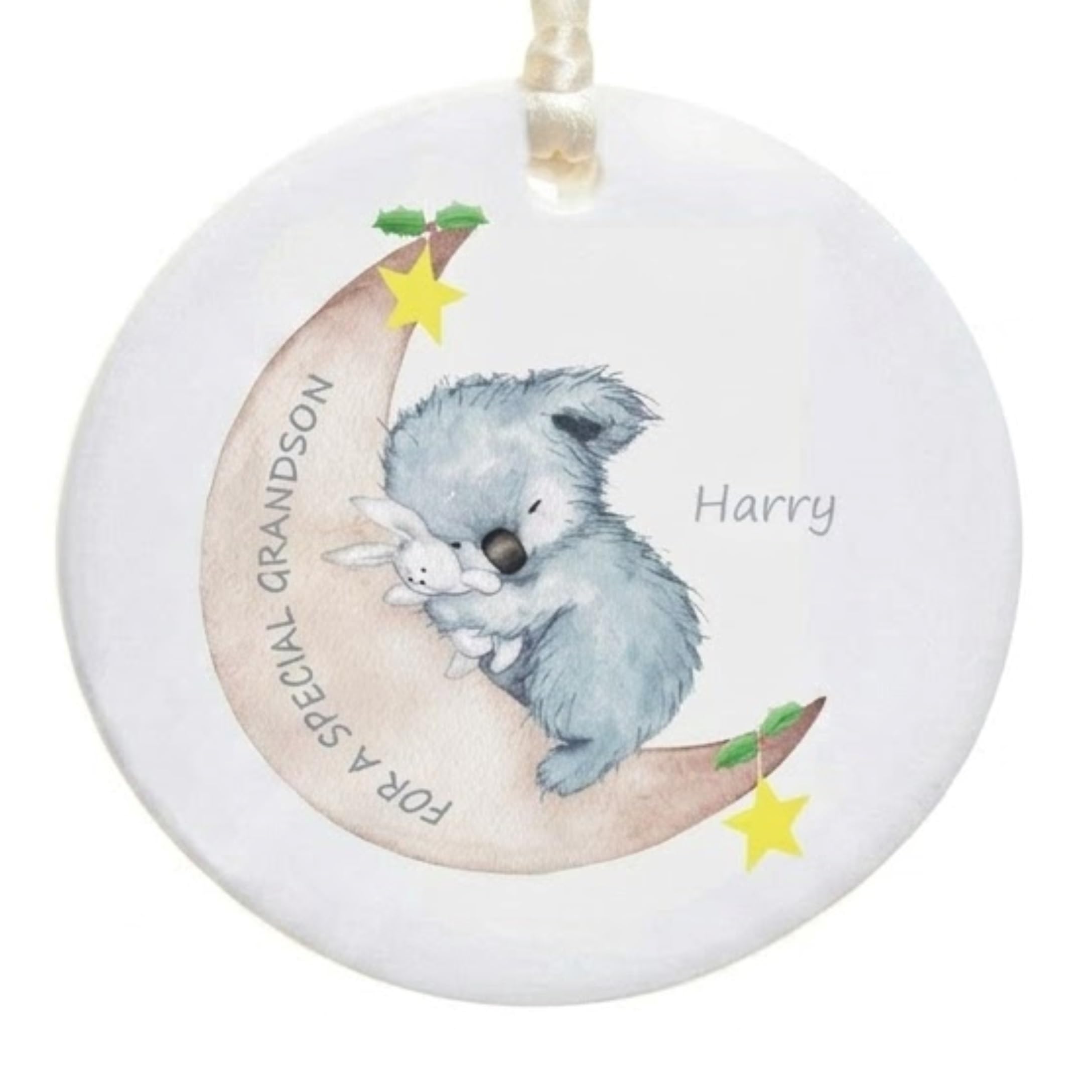 Ceramic Granddaughter/Grandson Keepsake Christmas Decoration - Koala Design