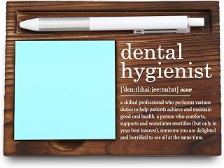 Dental Hygienist Desk Organizer, Funny and Meaningful Dental Assistant Gift, Unique Office Decor, Wooden Sticky Note Holder,LQQ62