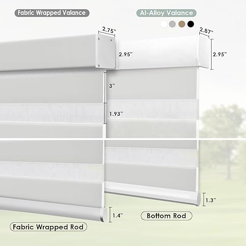 Miniatura 5 de Yoolax - Persianas de rodillo motorizada inteligente, estilo cebra, para ventanas