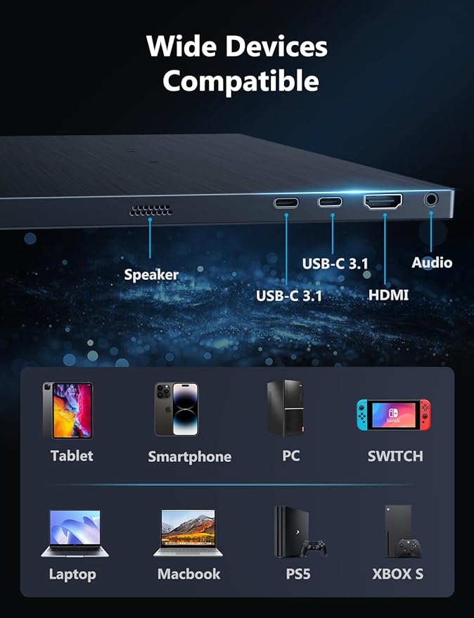 Monitor Portátil 17.3 4K IPS con USB-C y HDMI miniatura 7