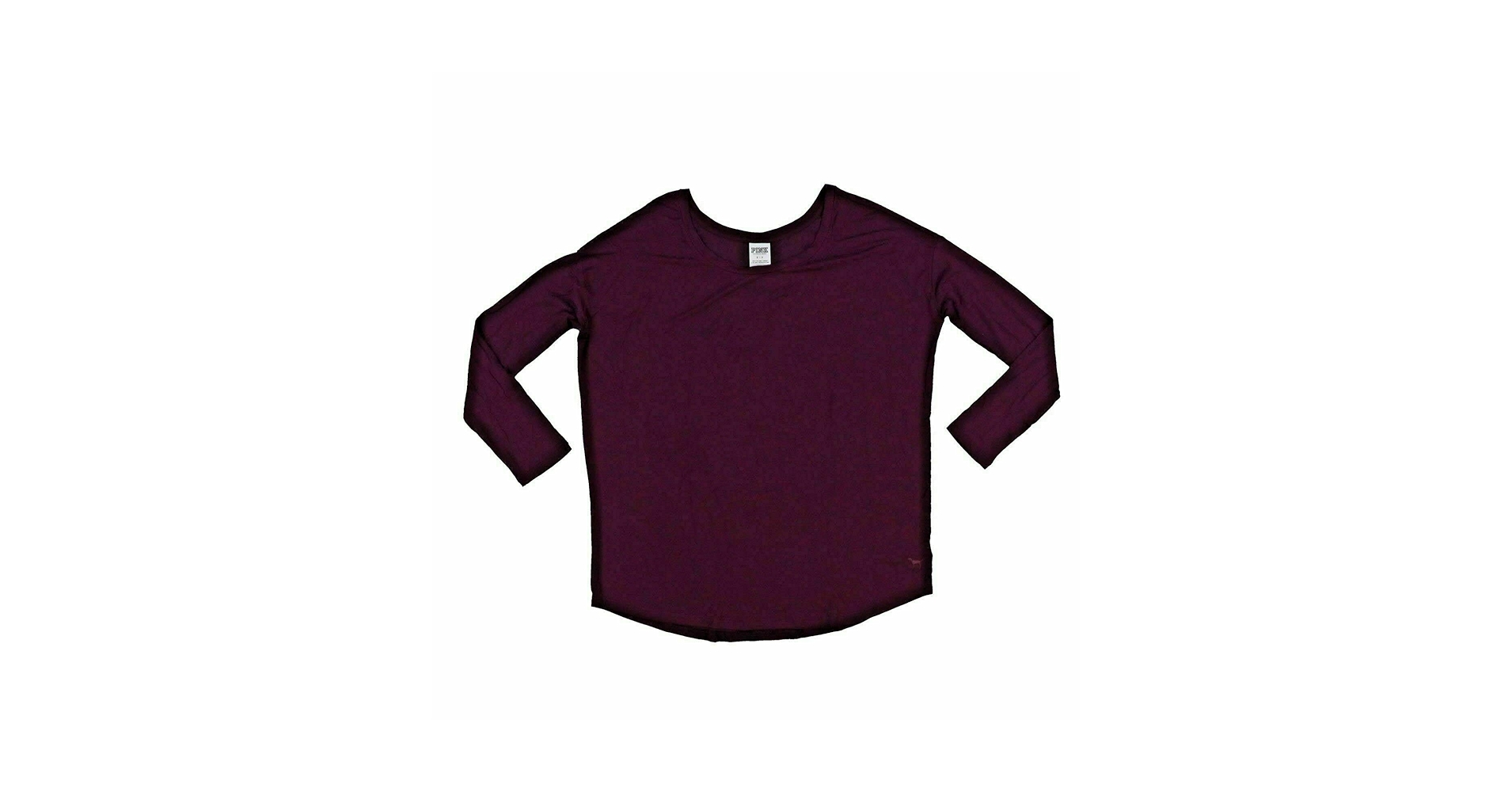 Victoria's Secret Pink T-Shirt Long Sleeve (S, Burgundy) at Victoria's Secret Pink T-Shirt Long Sleeve (S, Burgundy) at