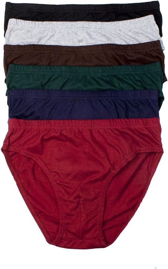 Pack 6 Mens Bikinis Briefs Underwear 100 Cotton Solid