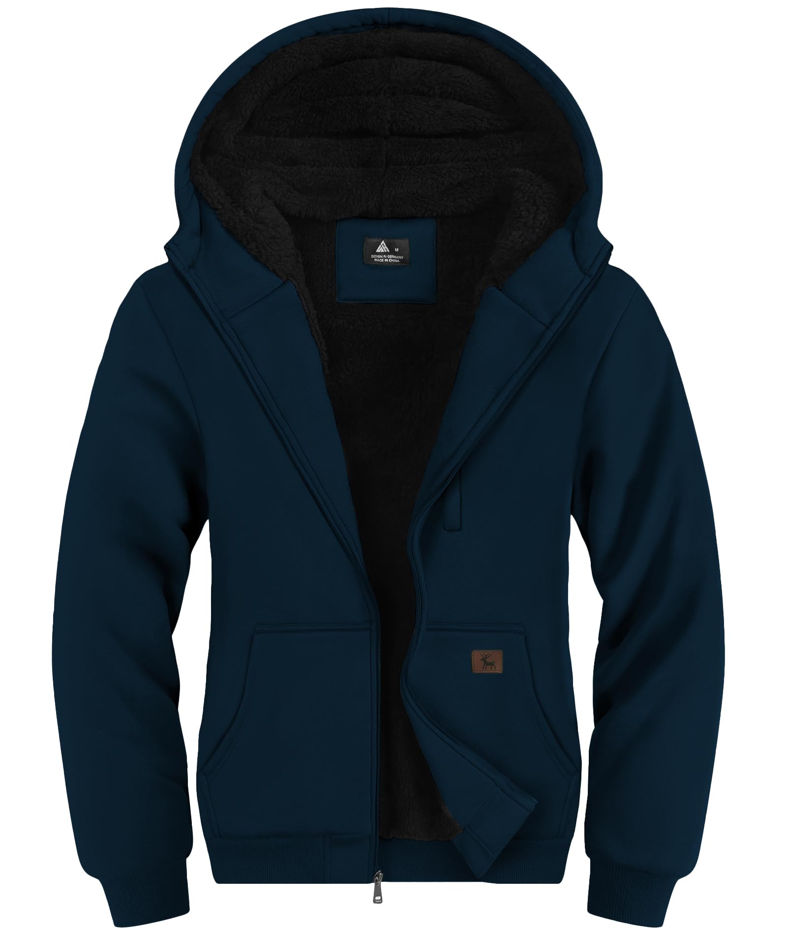 LLdress Sweats à Capuche Homme Veste Polaire Chaude Hiver Manteau Fermeture éclair Hoodie Sweatshirt avec Poche Veste Décontractée Sport