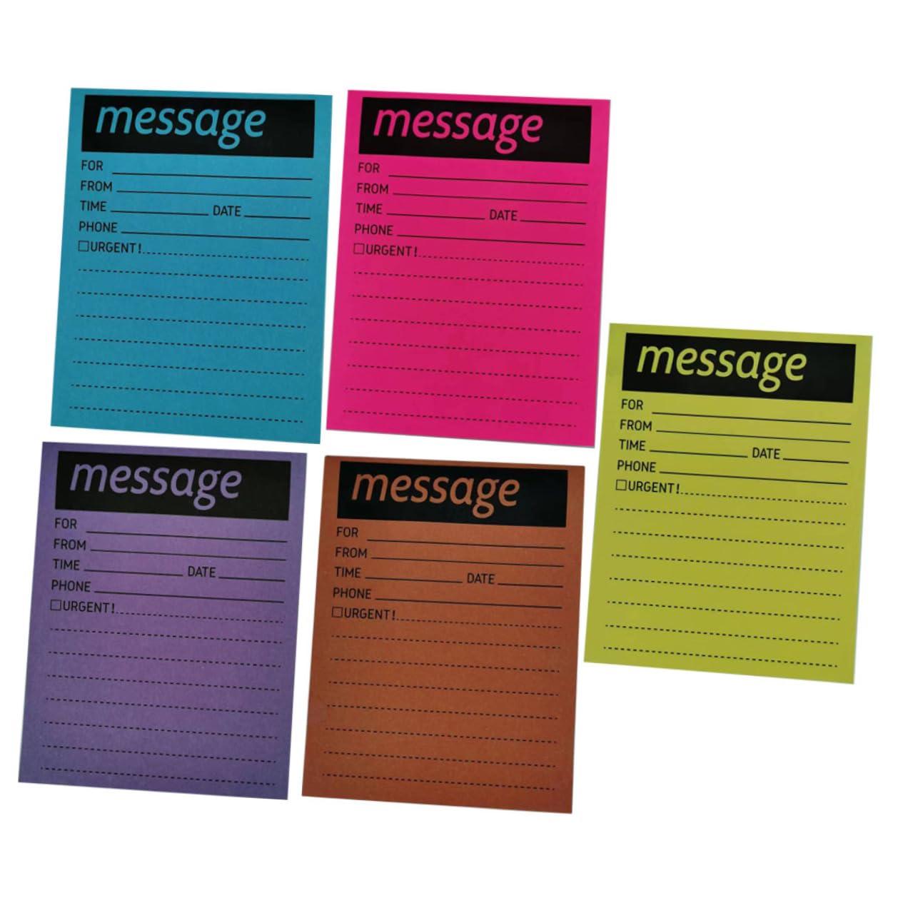 SHINEOFI 5 Pièces 5 Bloc de message - Liste de rappels notes sympas notes à travers les notes Papeterie mémo autocollants blocs-notes scolaires mémo de bureau stickers Papier
