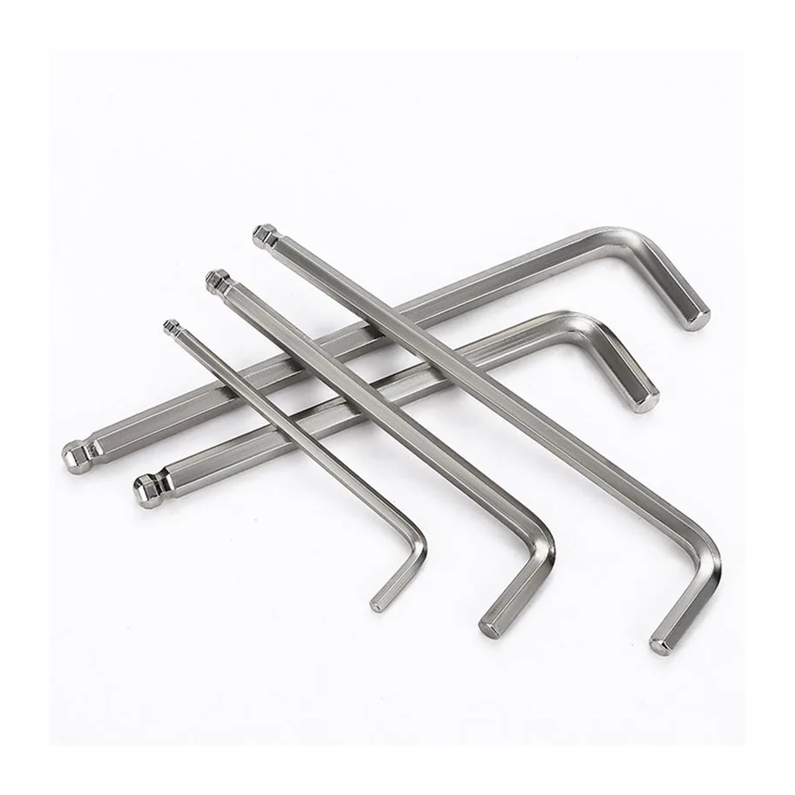 Llave Juego de llaves Allen con cabeza de bola, llave Allen de aleación en forma de L, llave hexagonal alargada for tuercas, herramienta de reparación de tornillos hexagonales ( Color : 10Pcs Set , Si