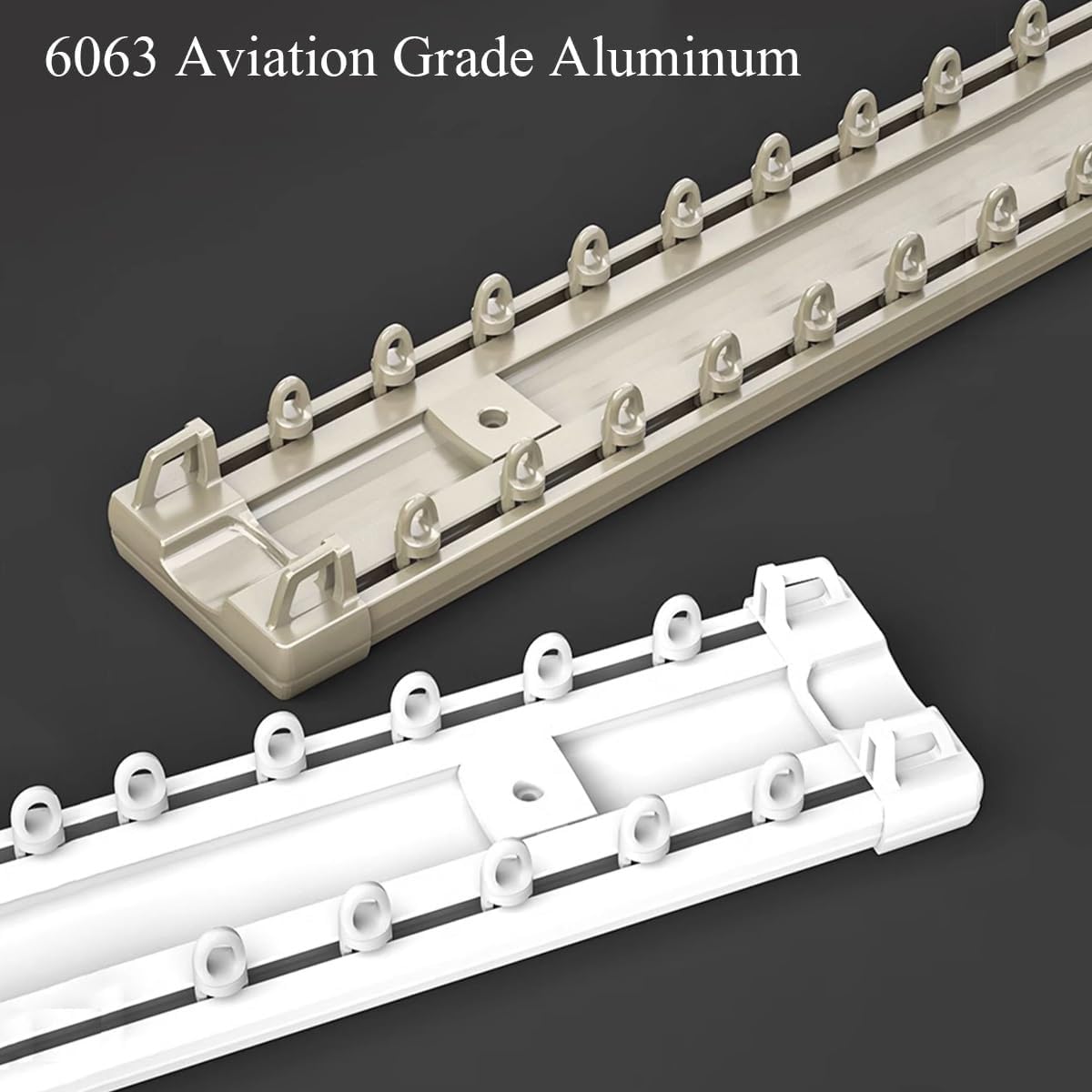 Aluminiowy zestaw szyn sufitowych zasłona połączona podwójna szyna montaż sufitowy wytrzymałe karnisze do salonu sypialni rozdzielacz pokoju z cichymi kołami +