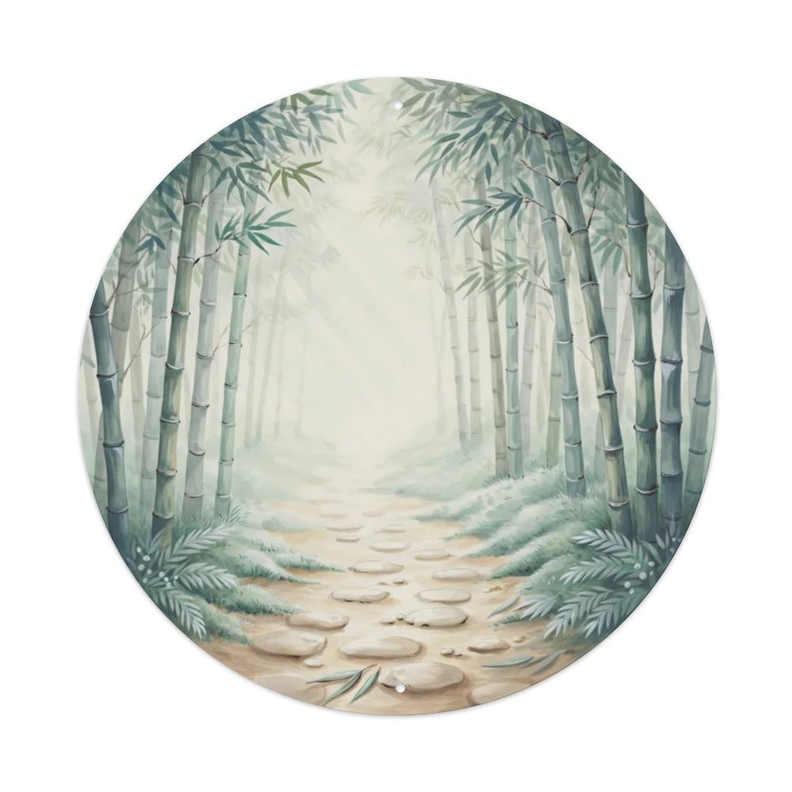 Vintage Bamboo Forest Metal Tin Sign Plaque