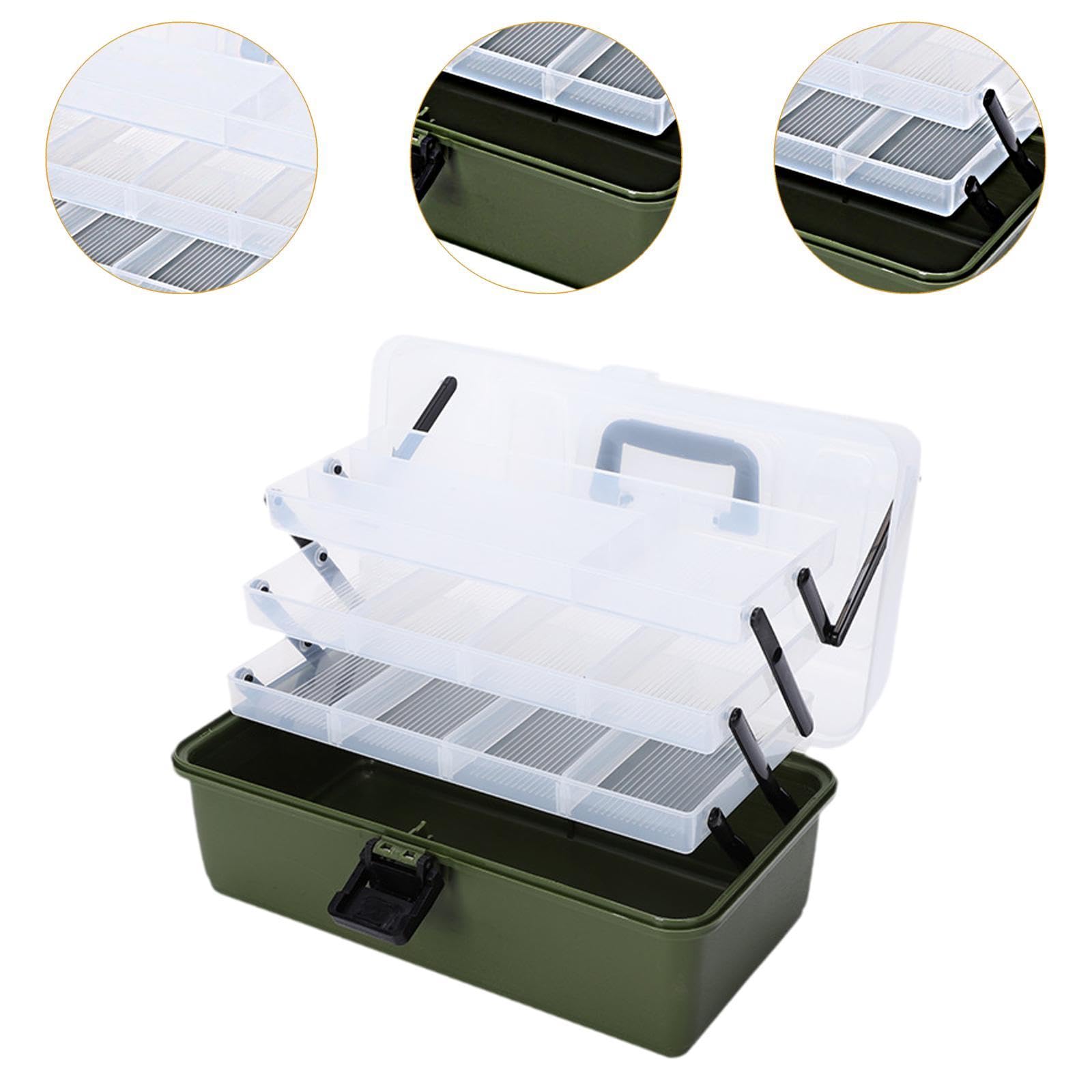 Caja de Aparejos de Pesca con Almacenamiento para Señuelos, Ideal para Pescadores Aficionados. Almacenamiento Ligero por