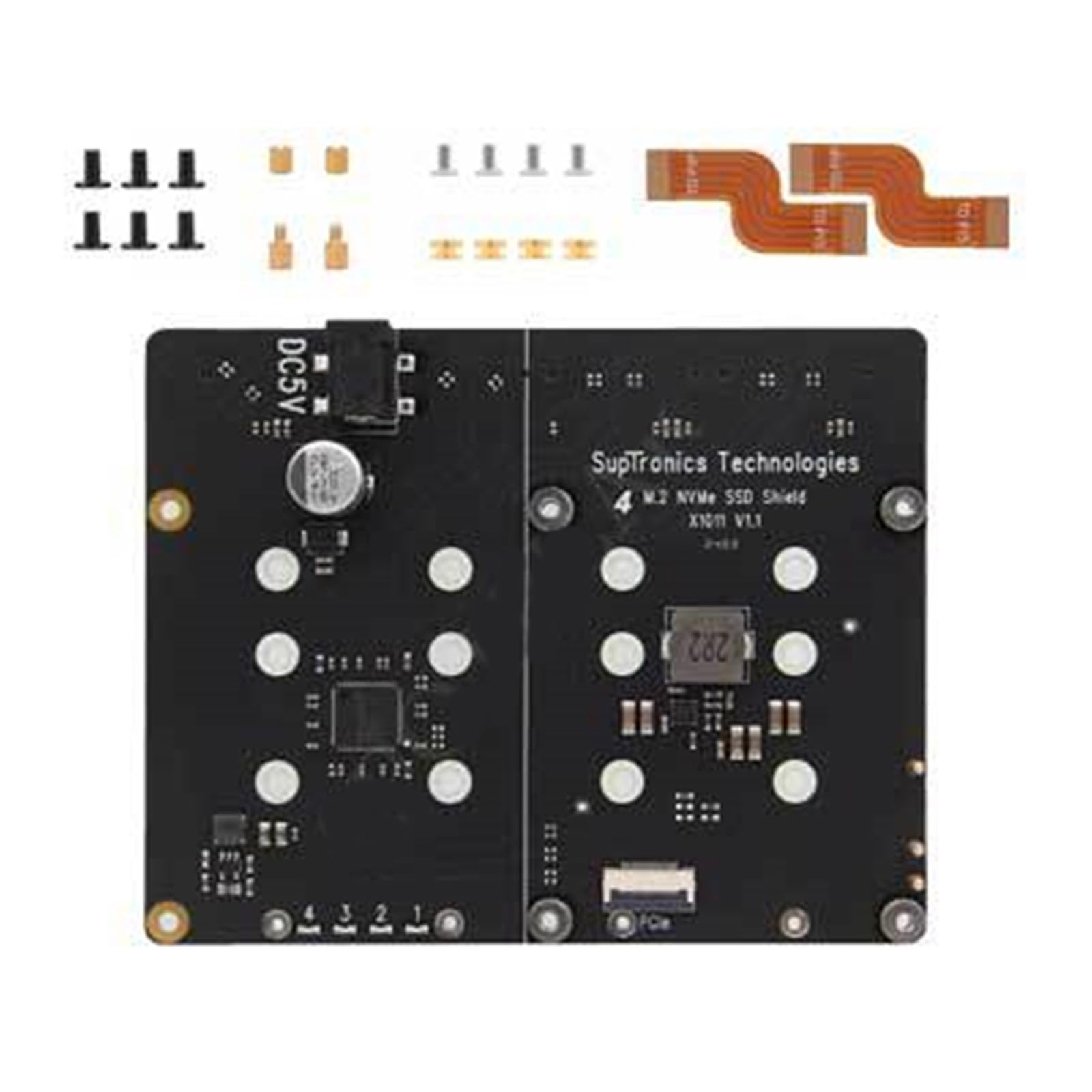 X1011 PCIE a NVMe Interfaces Placa de Expansión de Velocidad Rápida Soporta Múltiples Tamaños de Disco Compatible con Extensión HAT