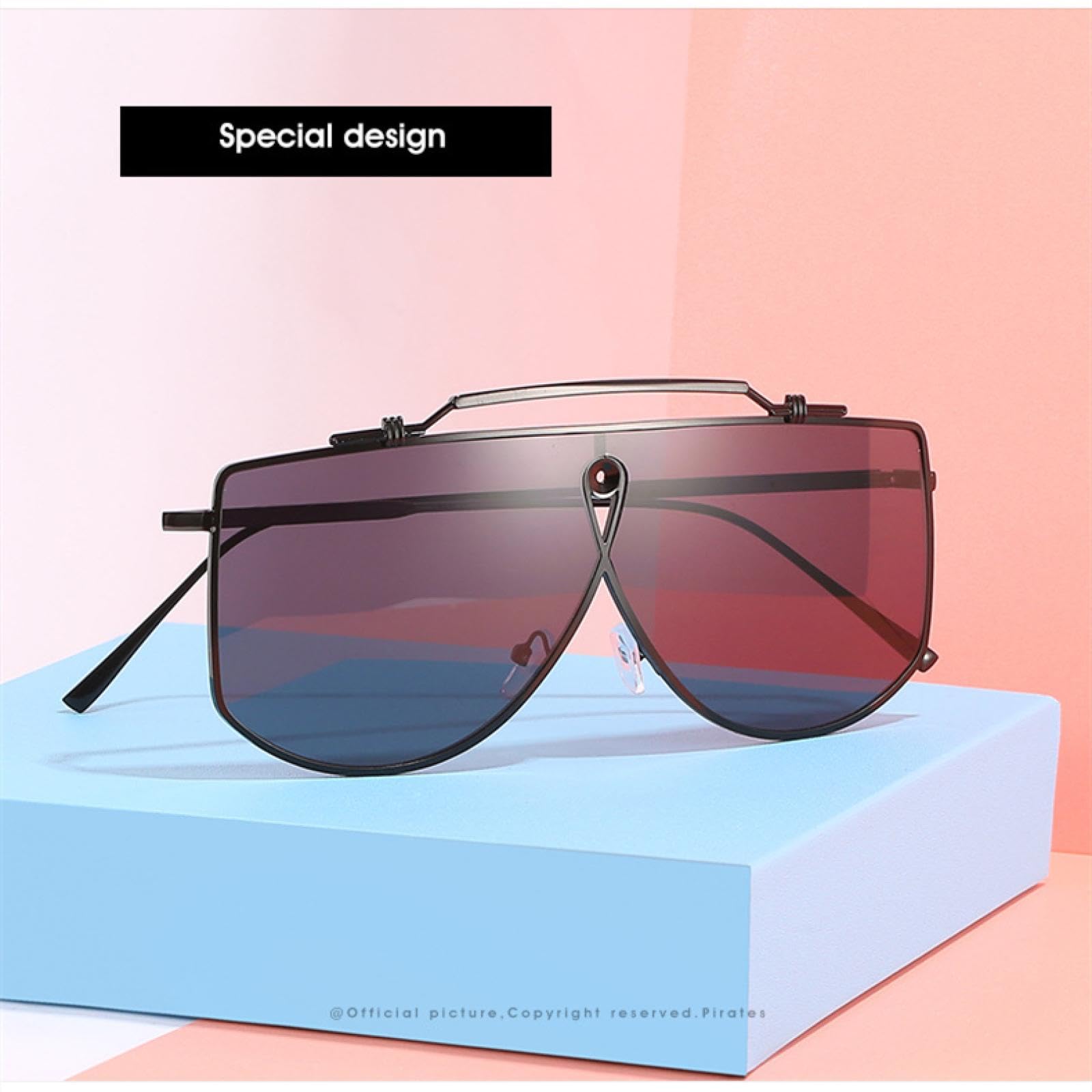 Gafas de sol de gran tamaño para hombre y mujer, moda UV400, estilo vintage.