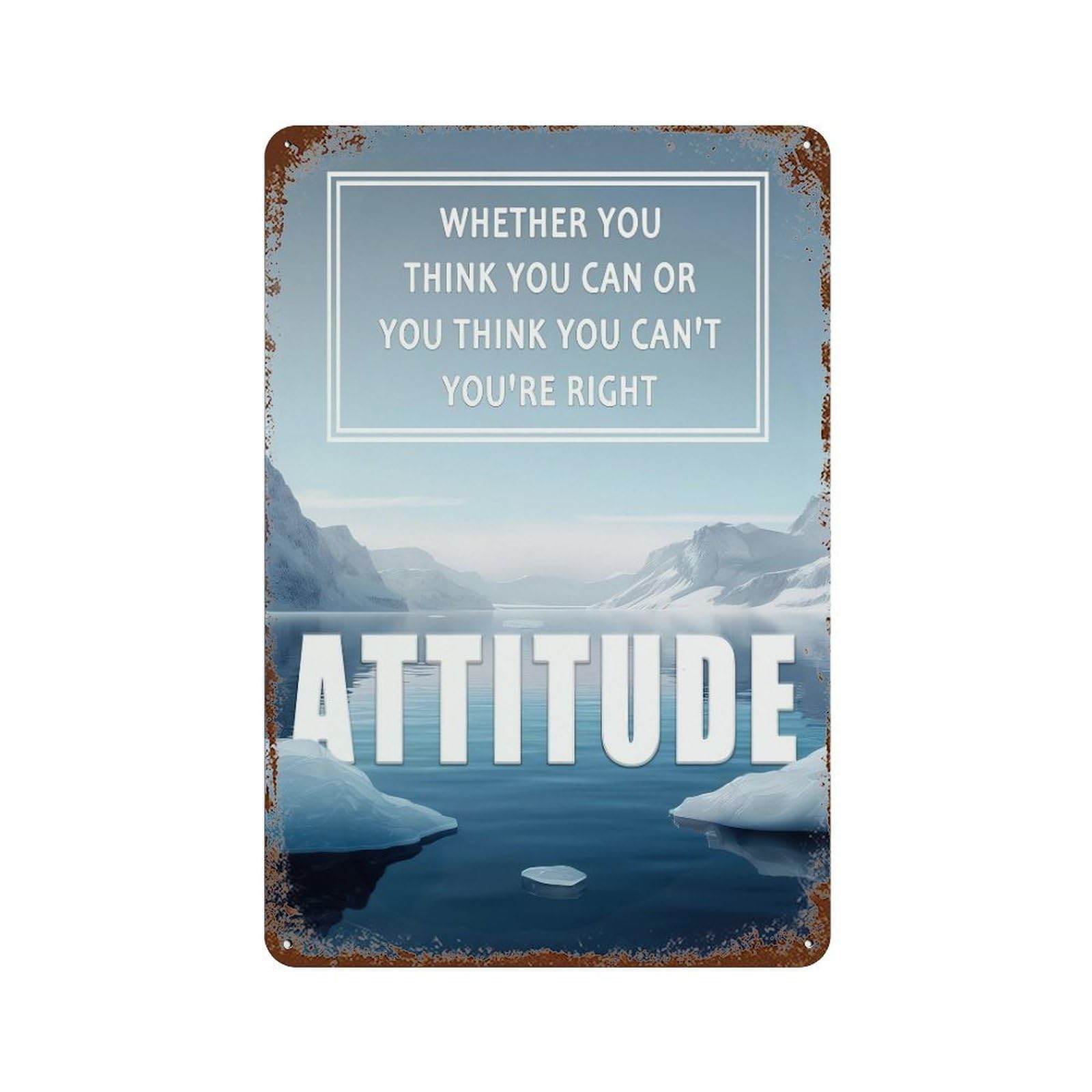 xiaoxiaoshen Attitude Motivational (2) Wall Decor Art Metal Tin Poster Modern Home Decor Art Home Bar Shop Decorations Vintage Sign 30x20cm