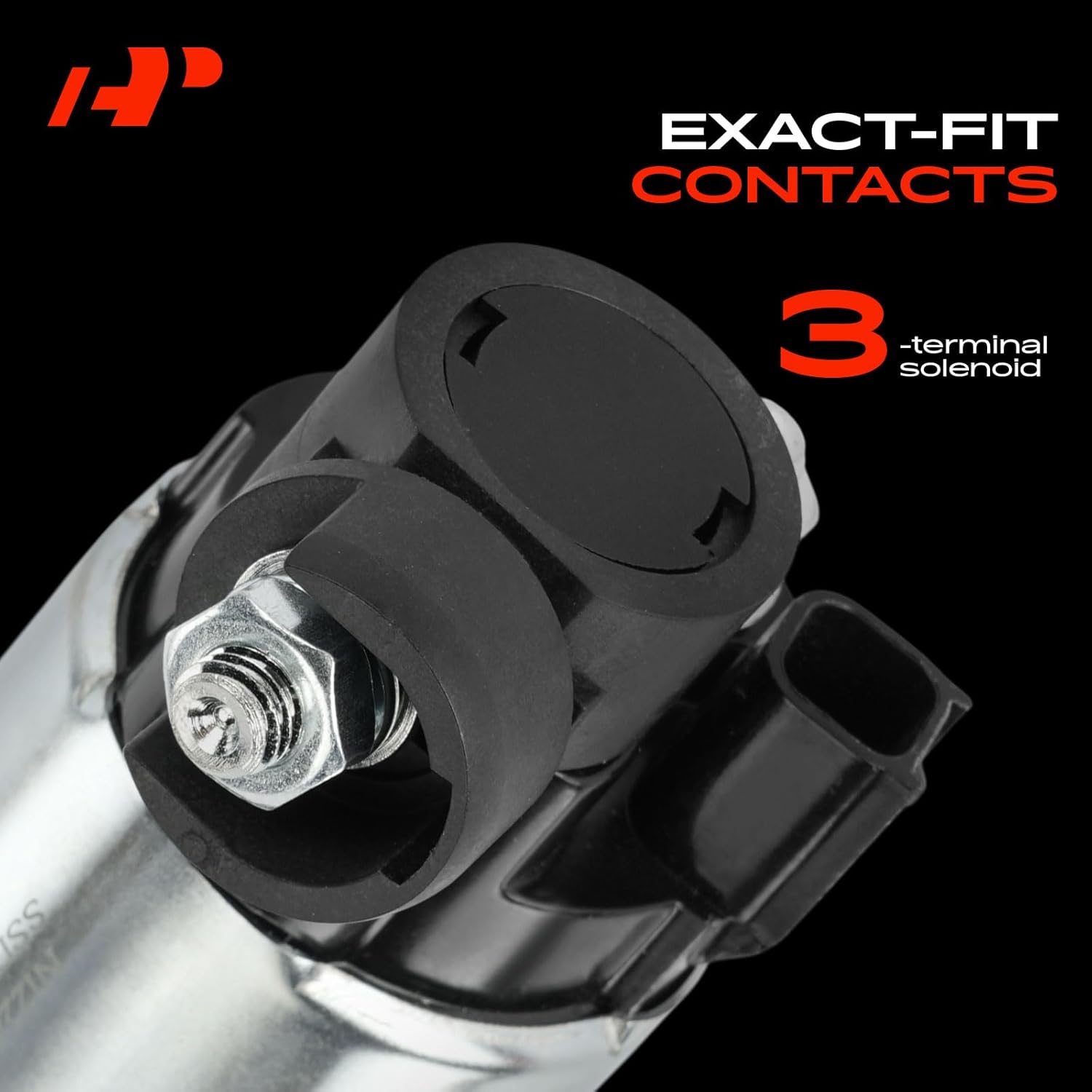 A-Premium Starter Solenoid Compatible with Honda, Acura - Accord 2008-2012, Pilot 2010-2015, Odyssey 2009-2013, MDX 2011-2013, TL 2009-2011, ZDX 2010-2013, RL 2009-2012, Accord Crosstour - 12V
