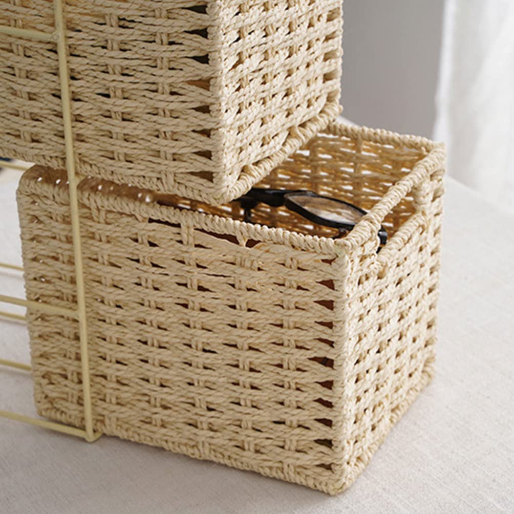 Alipis Panier de Rangement Double Couche en Pvc et Fer Maison Organisateur D'espace
