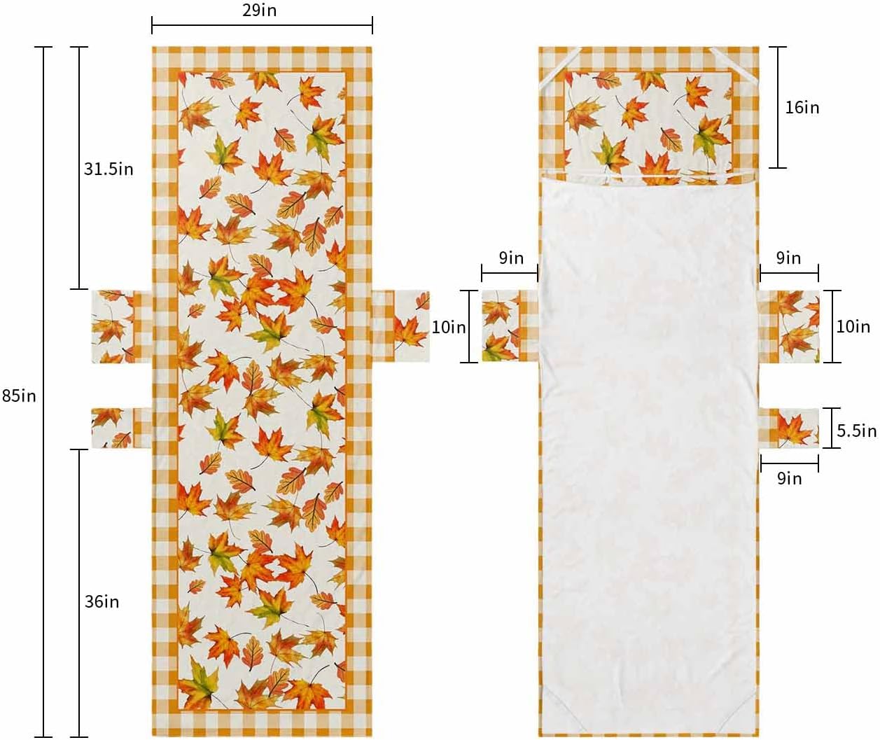 Orange Leaves Beach Pool Patio Lounge Chaise Chair Cover Towel With Pockets,Absorbent & Quick Dry Microfiber Towel Cover Bag Summer Accessories for Sunbathing Fall Autumn Maple Country Rustic Lattice
