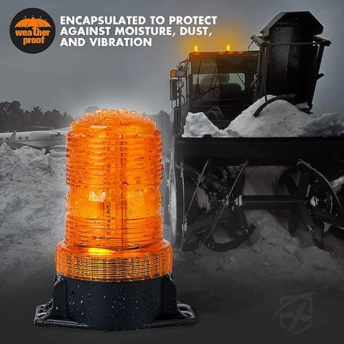 Miniatura 9 de Xprite 30 luces LED ámbar para carretilla elevadora, luz estroboscópica, advertencia de seguridad, luces intermitentes para cortacéspedes de 10 a