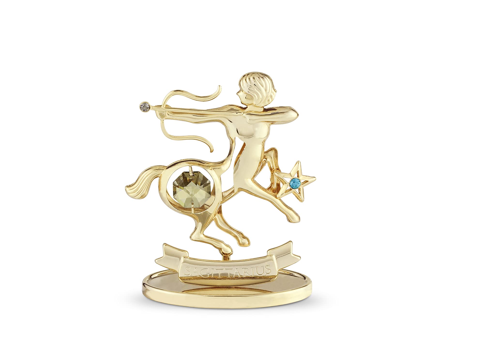 Ornement constellation Sagittaire en cristal et artisanat plaqué or