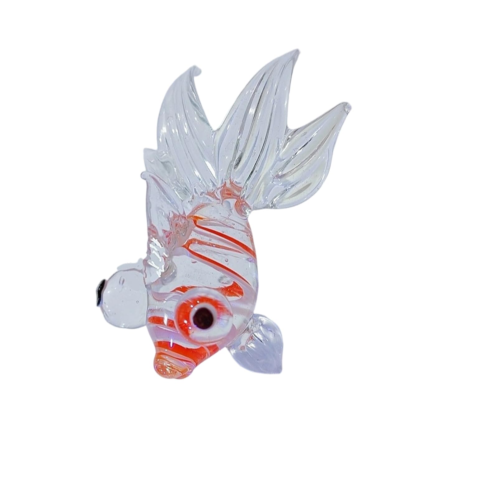 Tsophreniq Festives Glass Fish Statue Ornament Chinese Housewarmings Celebration Holiday Bringing Luck and Fortunes Glass Fish Statue