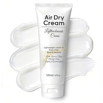Air Dry Cream for Hair, No-Heat Styling Cream to Smooth Frizz, Soft Hold and Effortless Air-Dried Look, Enhances Natural Texture, Ideal Gifts for Women 4 fl oz