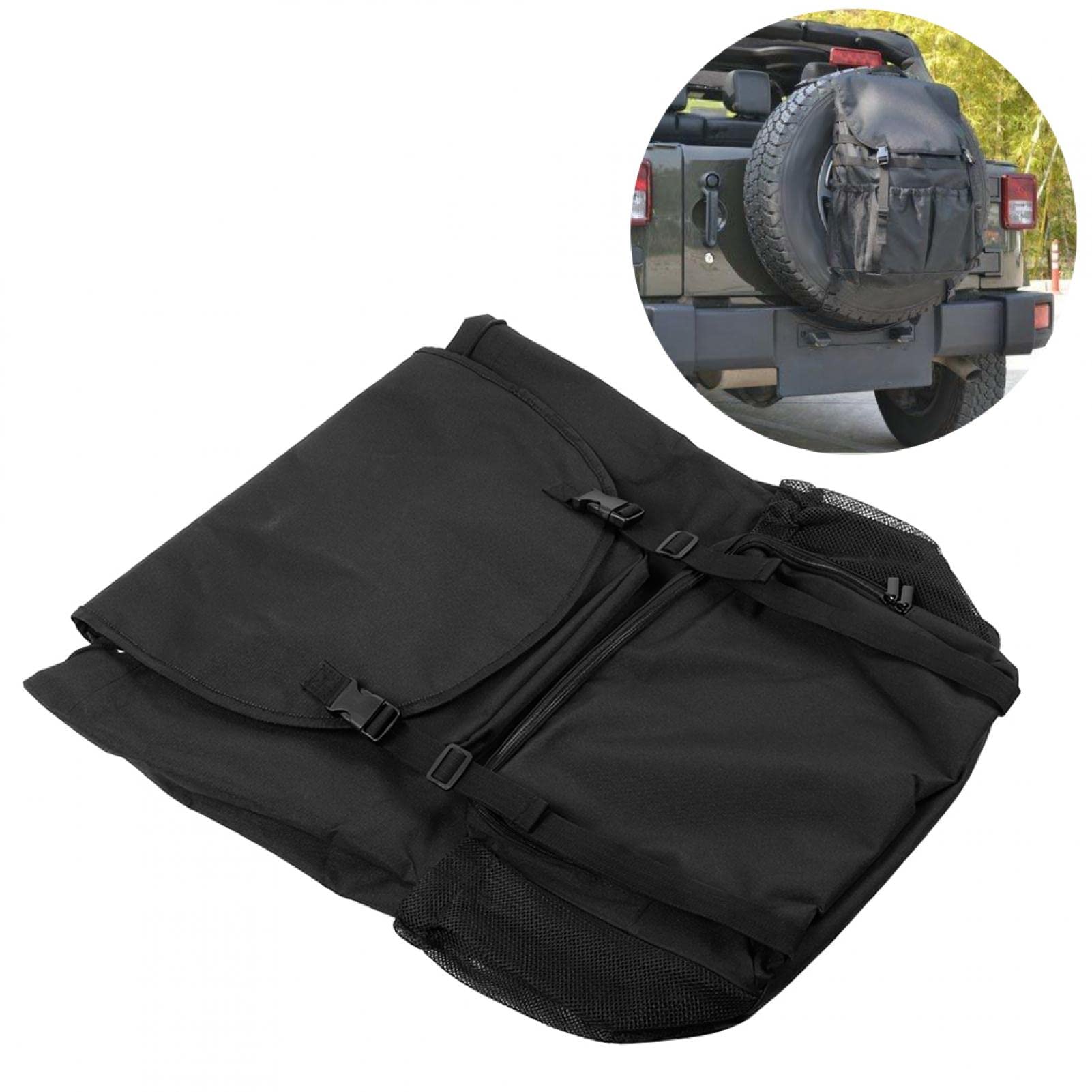 Sacco Per Ruota Di Scorta In Tessuto Oxford 600D – Borsa Multiuso Per Fuoristrada, Con Fibbie Regolabili, Resistente E Versatile Per Campeggio