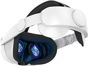 Head Strap for Meta/Oculus Quest 3, Elite Strap Replacement for Enhanced Comfort, Reduce Facial Pressure, Ergonomic Adjustable Durable Headstrap VR Accessories for Meta/Oculus Quest 3, White