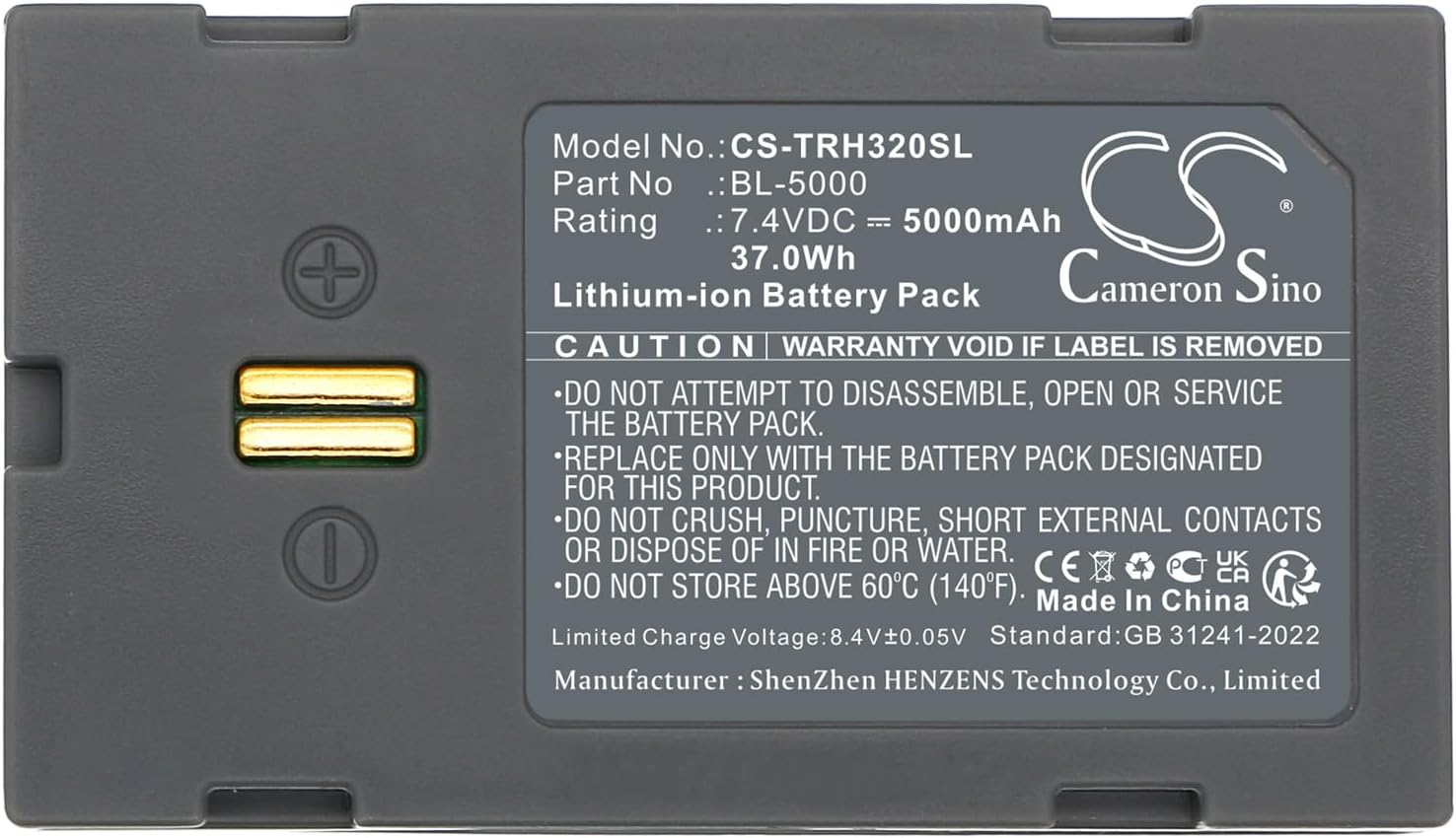 Cameron Sino Battery for F61, F66, H32, V30, V50, V90 GNSS RTK GPS PN: BL-5000 5000mAh / 37.0Wh