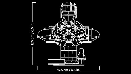 LEGO ǀ Marvel Buste d’Iron Man MK4 - Set De Construction & Maquette À Exposer - Minifigurine De Tony Stark, Fusils D’épaule & Tête Rotative - Cadeau Collector Avengers pour Adulte 76327 - 8