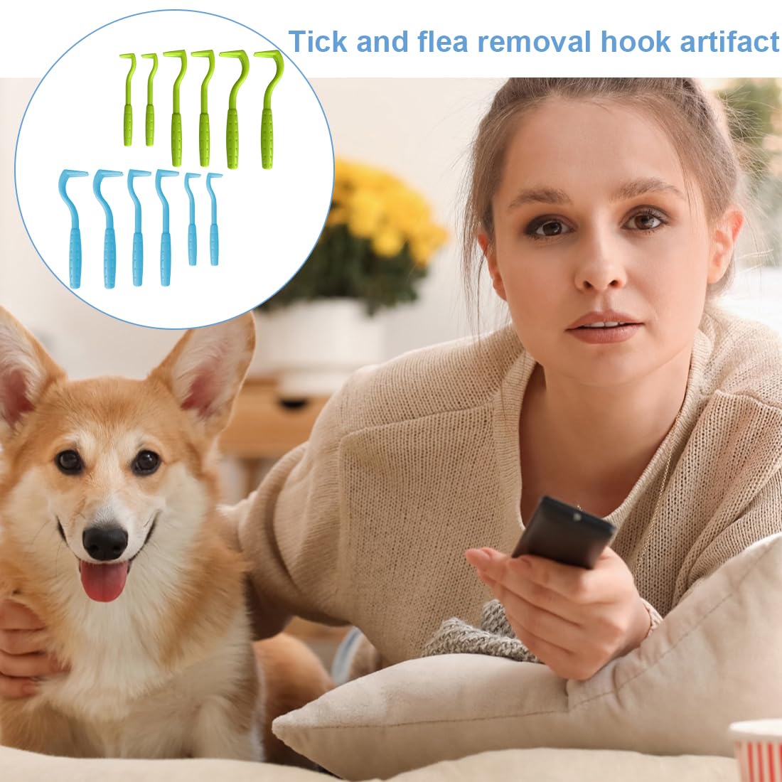 12 Pièces Pince à Tiques,Tire Tique,Crochet à Tiques,Pièges à Tiques,Anti-Tique,Accessoires Anti Tiques,pour Chiens,Chats et Autres Animaux