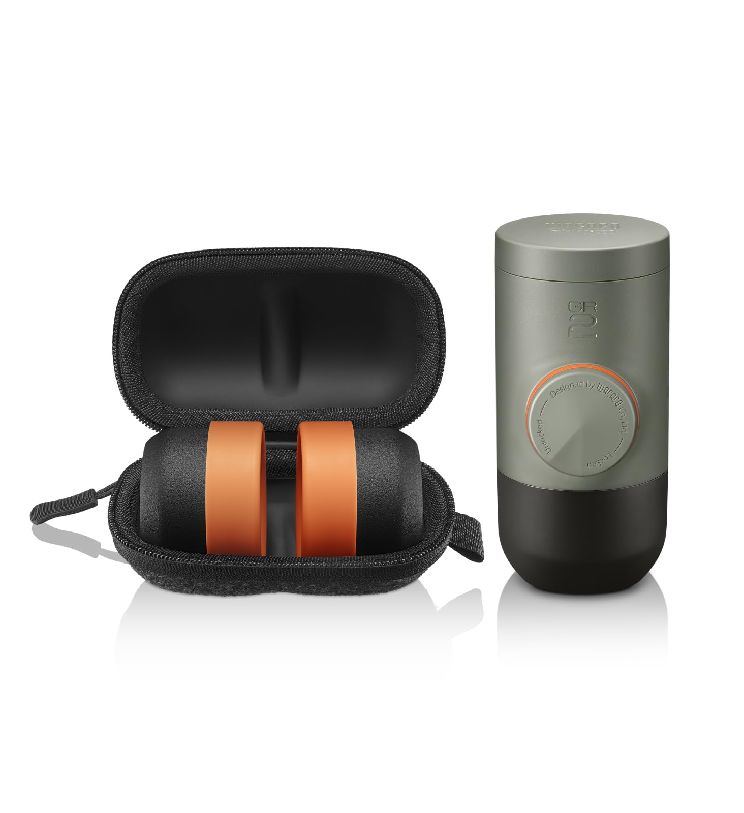 WACACO Minipresso GR2, cafetera espresso portátil para café molido, con juego de filtros, de accionamiento manual, ideal para la oficina, los viajes y el camping