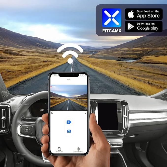 Fitcamx Dash Cam Dual 4K+1080P para Volvo XC40 miniatura 6