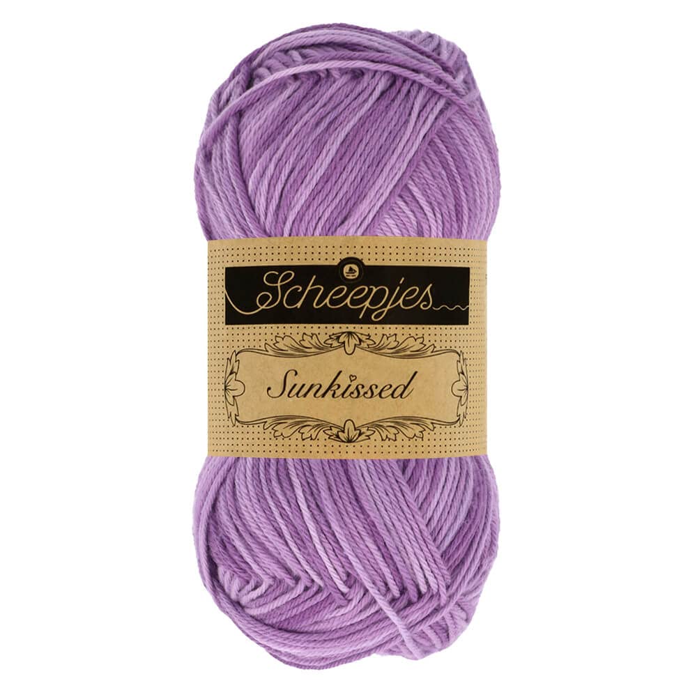 Scheepjes - Scheepjes Sunkissed 020 Beach Hut Pink Yarn - 10x50g, 021 Ultraviolet