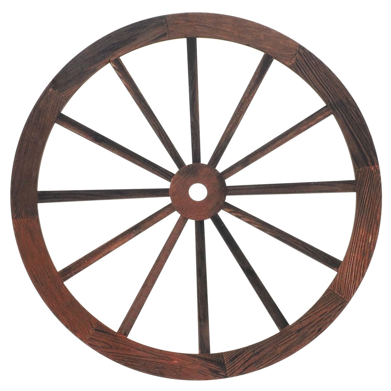 Roue de wagons en bois Cabilock 25cm rustique pour décoration murale
