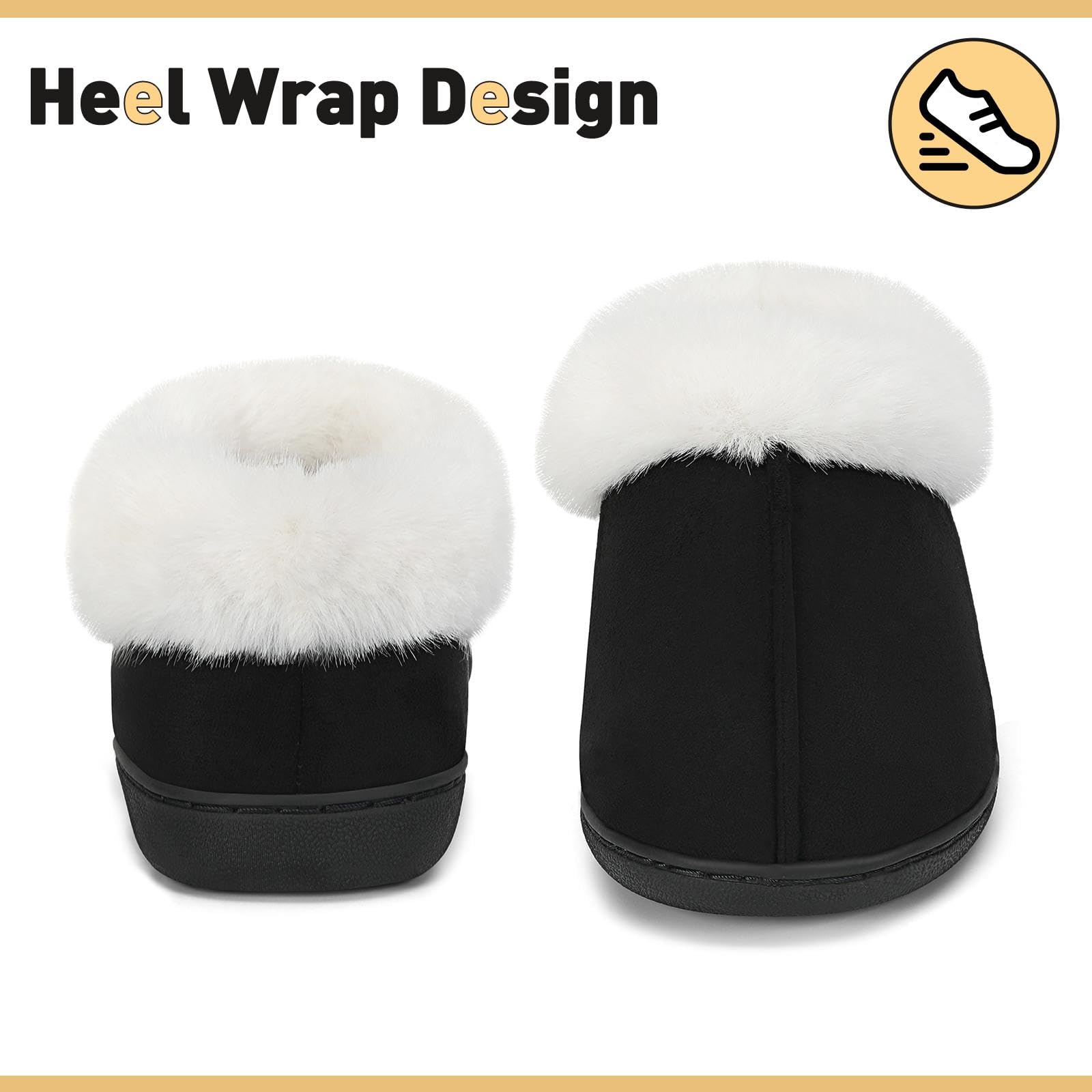 Mishansha Pantofole Inverno Calde in Memory Foam Ciabatte da Casa Comode Antiscivolo, Unisex-Adulto