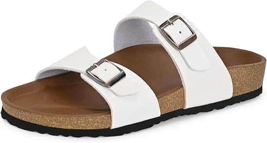 Centrino Women’s Berkin-Style Slip-On Sandals | Open Toe Design | Soft PU Footbed | Lightweight & Comfortable | Arch Suppo...