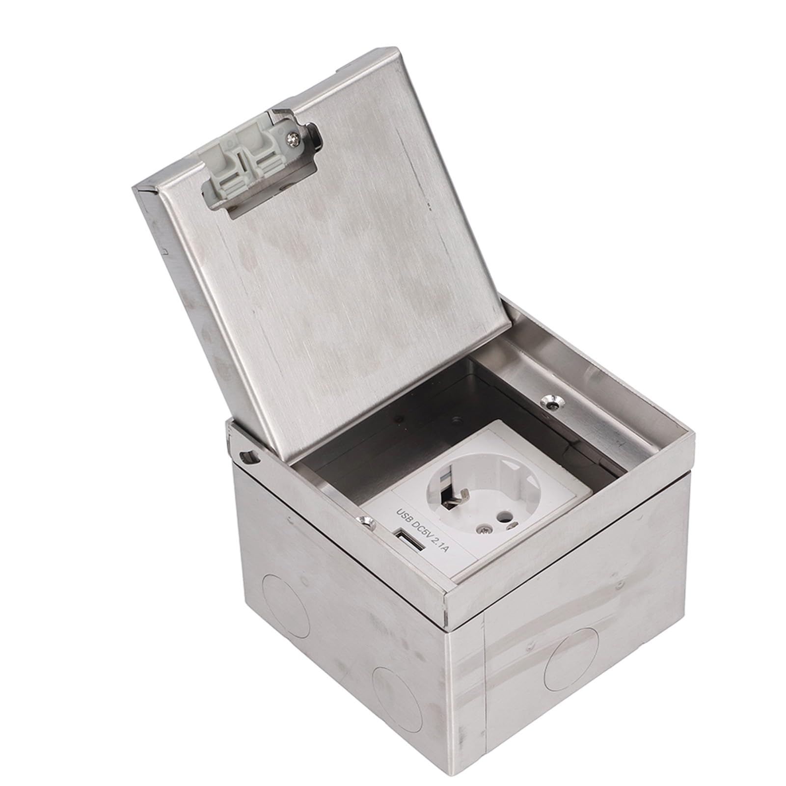 Multiprise Encastrée, Prise de Bureau Encastrée pour Meubles Entièrement Scellée IP40, Belle Élégante Prise Dissimulée avec Port USB 250 V pour Prise UE