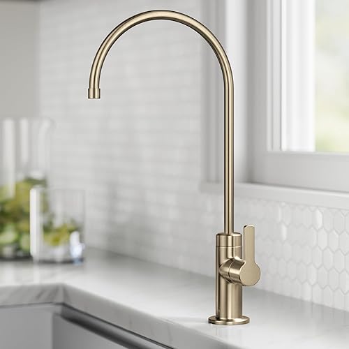 Miniatura 2 de KRAUS Oletto FF-103SFACB - Grifo de filtro de agua potable de una sola manija o sistema de filtración de agua en bronce champán antiguo sin manchas,