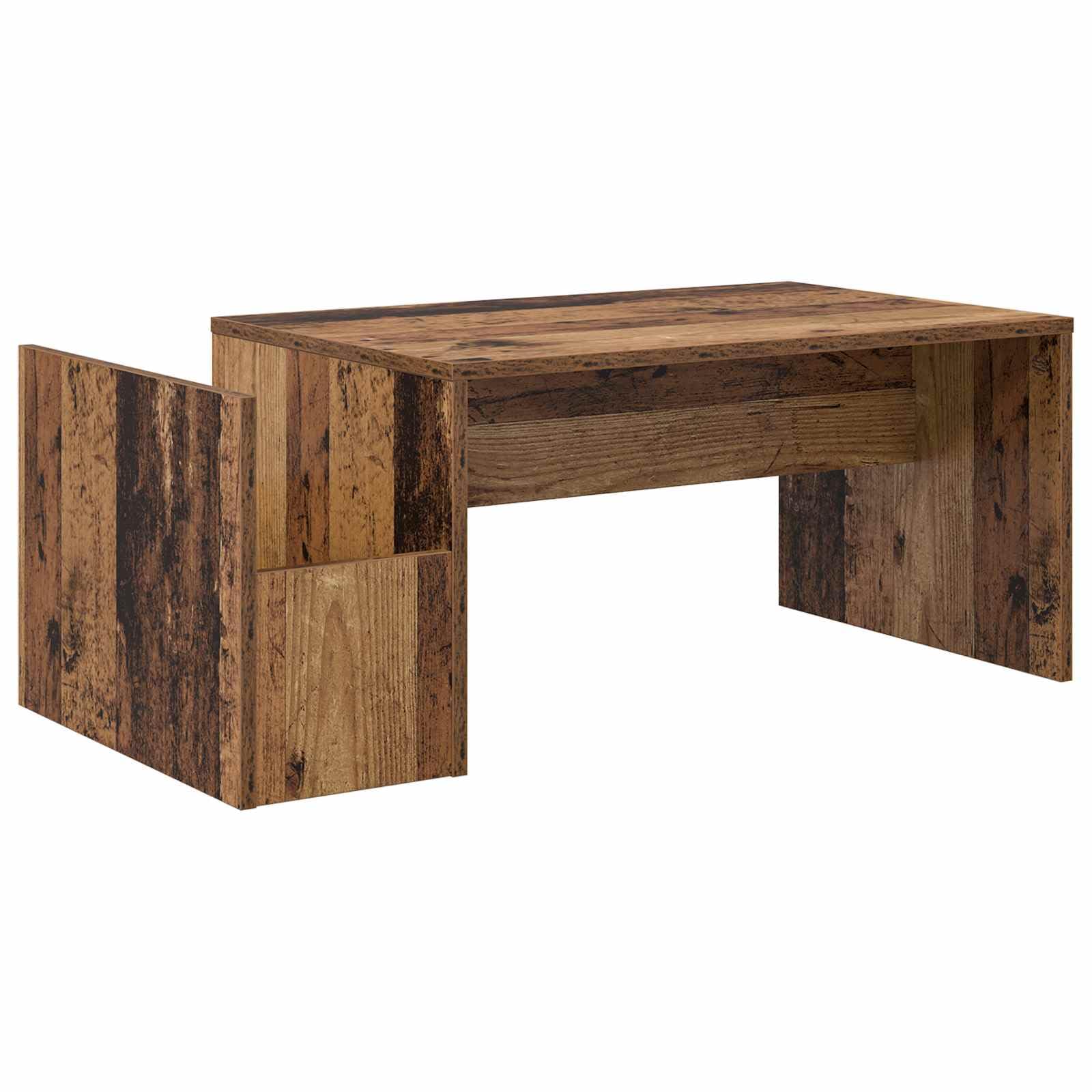 Table basse bois ancien 90x45x35cm idéale pour aménager un studio