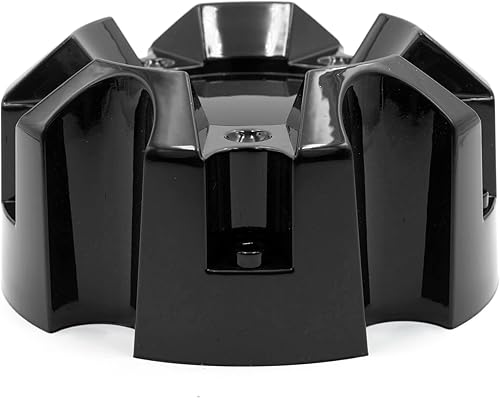 Miniatura 5 de Tapones centrales de rueda de 6.02 pulgadas para tapacubos centrales balísticos, paquete de 4 fundas centrales negras de alto brillo, 5 lengüetas