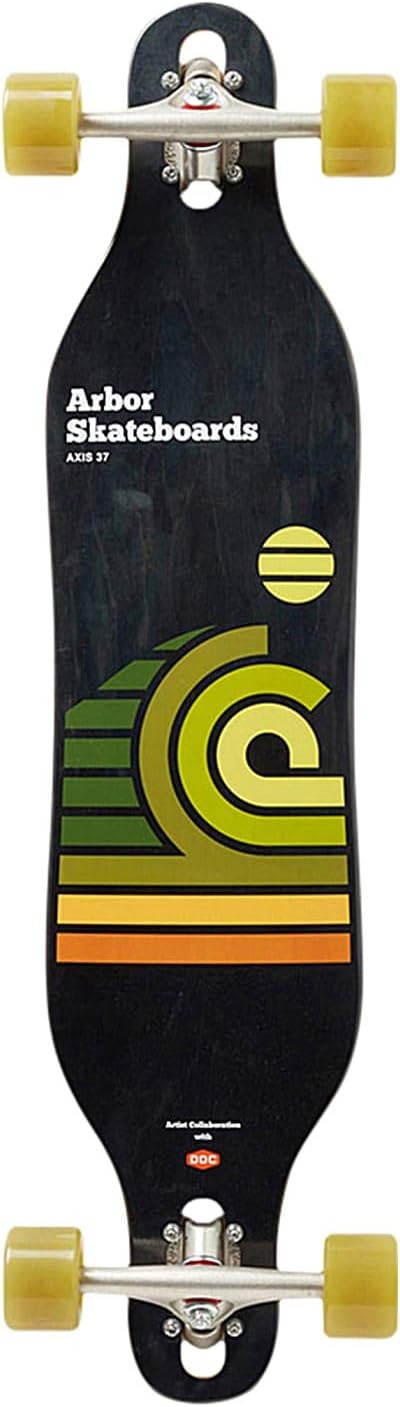 Arbor Performance Complete Artist Draplin Axis 37 Children's Skateboard, Youth Unisex, Multicoloured.