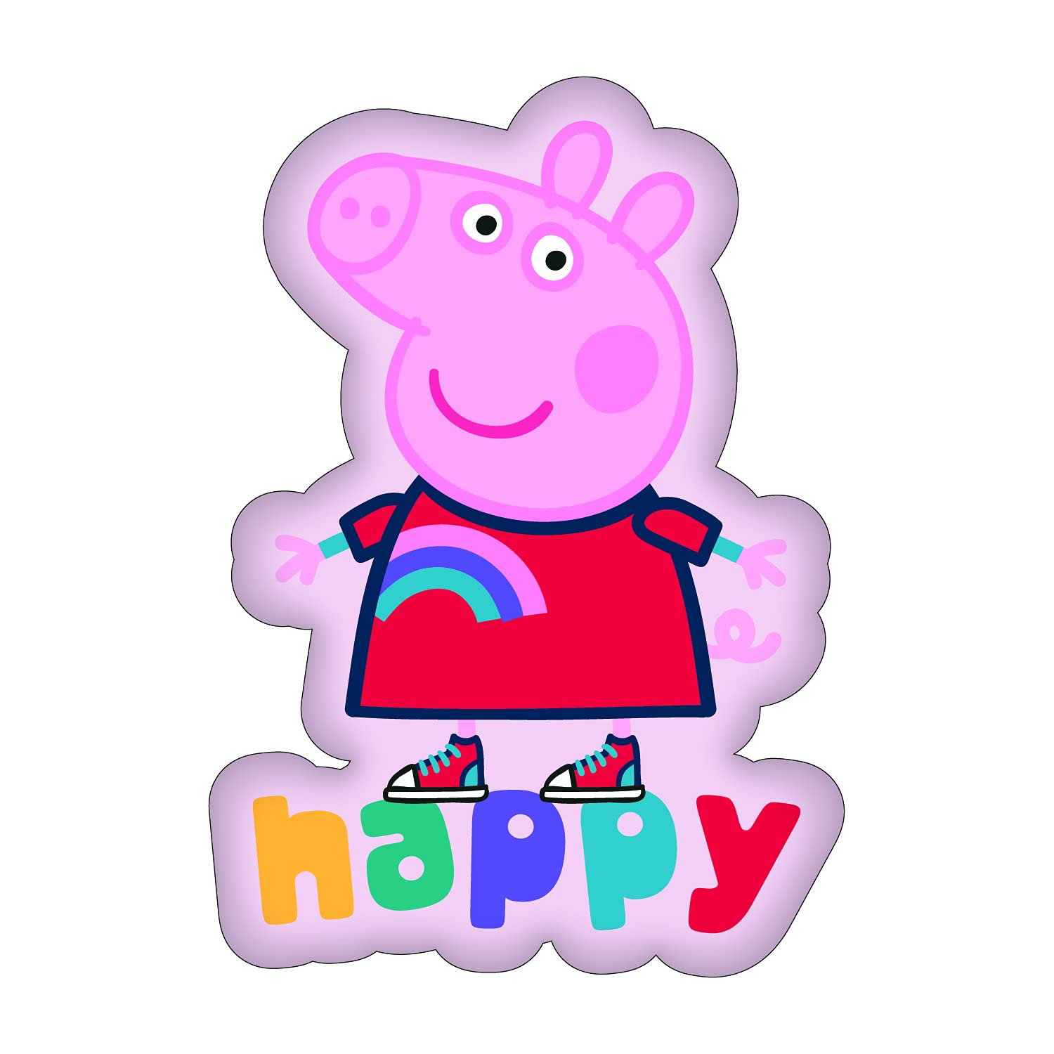 Peppa Pig Officially Licensed, Super Soft Shaped Cushion Pillow | Pink Storm Design, Perfect For Any Childrens Bedroom Nursery